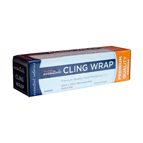 CLING WRAP PVC W/ CUTTER 33CM X 600MTR (6)