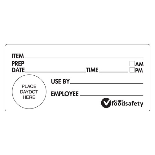 Label Shelf Life 102X47mm Dissolvable 500/Roll