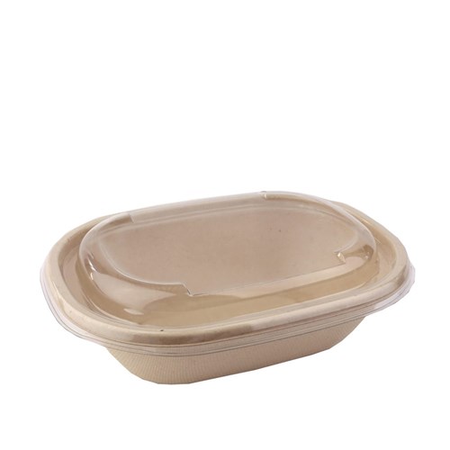 CLR LID SUIT PULP OVAL BOWL 620ML & 770ML 50/PKT (6)