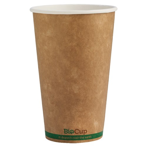 Biocup Single Wall 90Mm Kraft G.Stripe 16Oz 473Ml 50/Pkt(20)