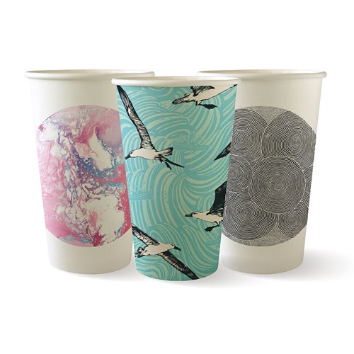 Biocup Paper Cups Art Series Single Wall 16oz 473ml