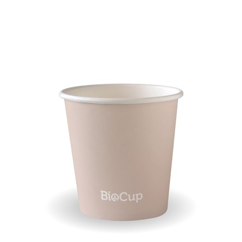 BioCup Aqueous Single Wall Cup Stone 4oz 120ml