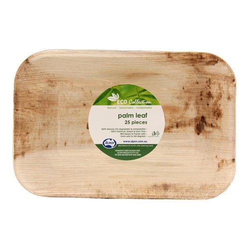 Palm Leaf Rectangle Plate