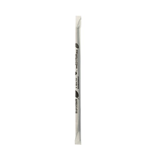 Paper Straw Regular Blk Wrapped 1000/Ctn