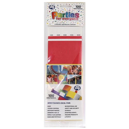 Tyvek Wristbands Red