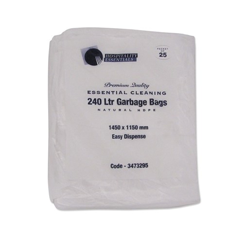 Kleaning Essentials General Purpose Garbage Bags Natural 240L