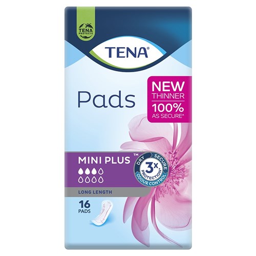 Tena Mini Plus Pads Long Length