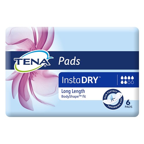 Tena InstaDry Pads Long Length