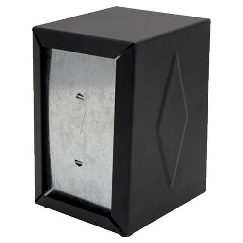 Stainless Steel D Fold Napkin Dispenser Black 130x95x115mm 