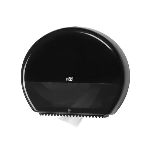 Elevation Plastic Jumbo Toilet Roll Dispenser Black 437x133x360mm