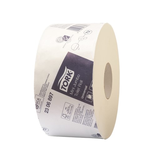 Mini Jumbo Toilet Rolls White 1ply 400m