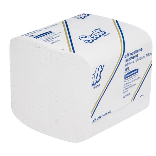 Interleaf Toilet Tissue White 1ply 500/Sheets