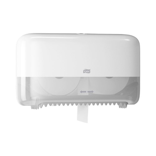 Tork Twin Coreless Mid-Size Toilet Roll Dispenser White T7