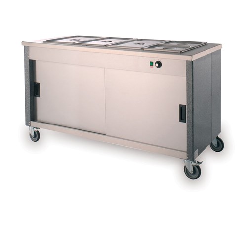 Versigen Mobile Bain Marie Hot Cabinet Silver 1413mm 4FBM