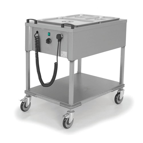 Versigen Mobile Dry Well Bain Marie 2 x 1/1 GN Silver 830mm VMBM2