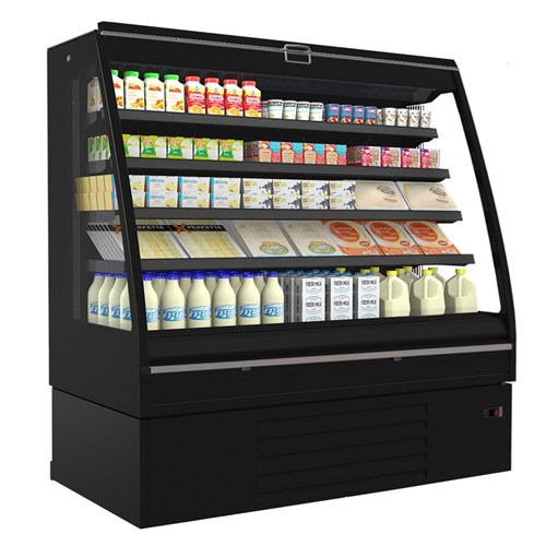 FRIDGE U/R OPEN MULTIDECK BLK CURL 3 GREEN 093 10A