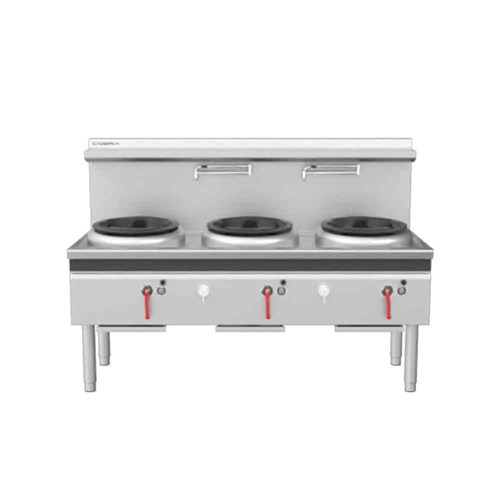 WOK DECK GAS W/LESS 3 BURNER CW3H-DDD 1800X800X1280MM