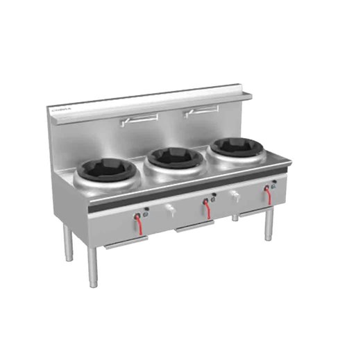 WOK DECK GAS W/LESS 3 BURNER CW3H-DDD 1800X800X1280MM