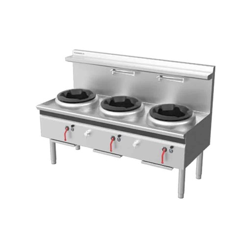 WOK DECK GAS W/LESS 3 BURNER CW3H-DDD 1800X800X1280MM