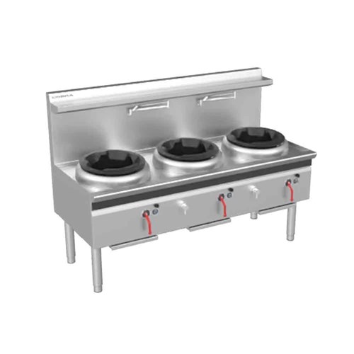 WOK DECK GAS W/LESS 3 BURNER CW3H-CCD 1800X800X1280MM