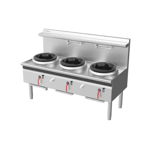 WOK DECK GAS W/LESS 3 BURNER CW3H-CCD 1800X800X1280MM