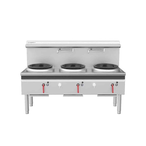 WOK DECK GAS W/LESS 3 BURNER CW3H-CDD 1800X800X1280MM