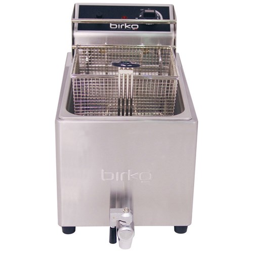 DEEP FRYER SINGLE 8LT 15A W/ TAP 282X500X400MM