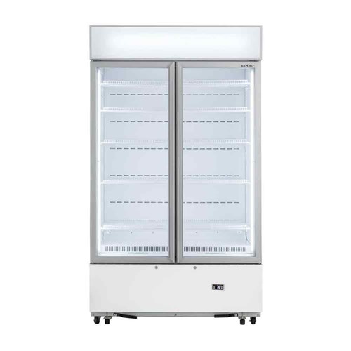 Bromic 2 Glass Door Upright Fridge 960L White GM1000LWCAS