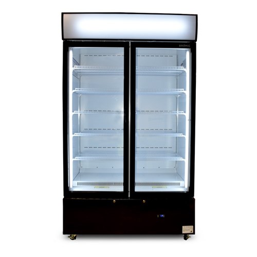 Bromic 2 Glass Door Upright Fridge 960L Black GM1000LBCAS