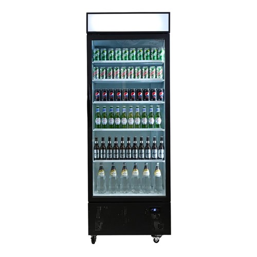 Bromic Single Glass Door Upright Fridge 659L Black GM0690L