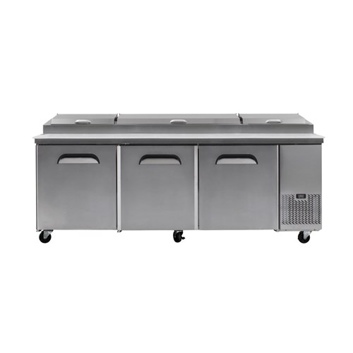 Bromic 3 Door Preparation Fridge Stainless Steel 873L PP2370