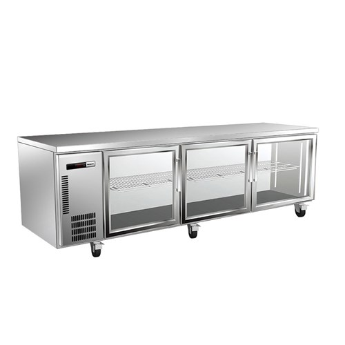 FRIDGE U/C 3DR GLASS 495LT BR-1871HP 1800X750X850MM