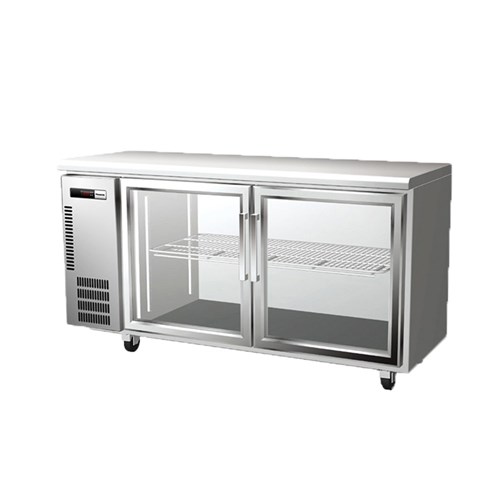 FRIDGE U/C 2DR GLASS 296LT BR-1561HP 1500X600X850MM