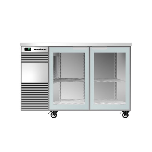 Skope Undercounter 2 Door Glass Fridge 380L BB.2.GSW