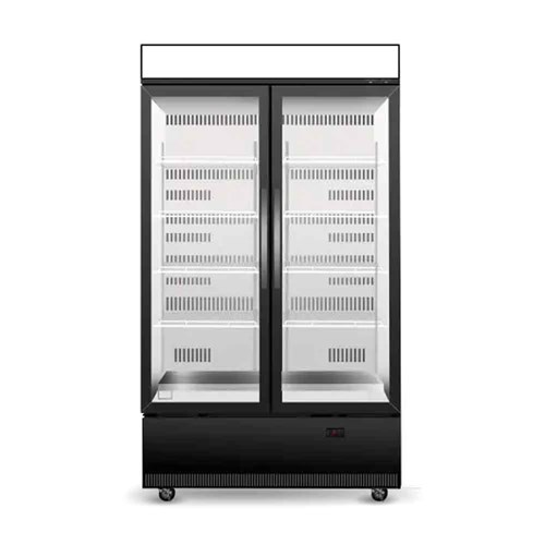 Skope 2 Glass Door Display Fridge Black 1030L BCE1200N