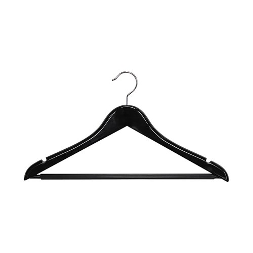 Hanger Wooden with Metal Hook Black 440mm