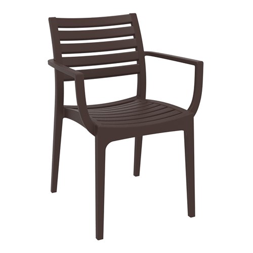 ARTEMIS ARM CHAIR CHOCOLATE 450MM HIGH