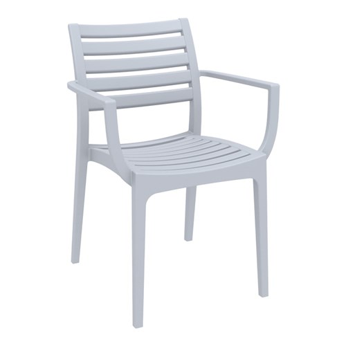 ARTEMIS ARM CHAIR SILVER GREY 450MM HIGH