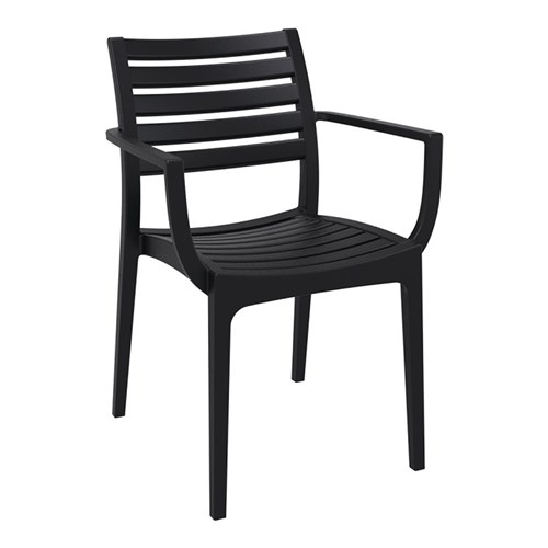 ARTEMIS ARM CHAIR BLK 450MM HIGH