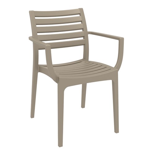 ARTEMIS ARM CHAIR TAUPE 450MM HIGH