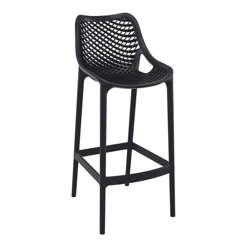 AIR BAR STOOL 75 BLK 750MM HIGH