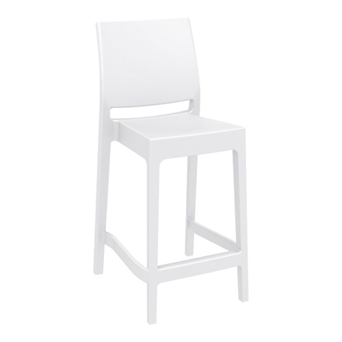 MAYA BAR STOOL 65 WHT 650MM HIGH