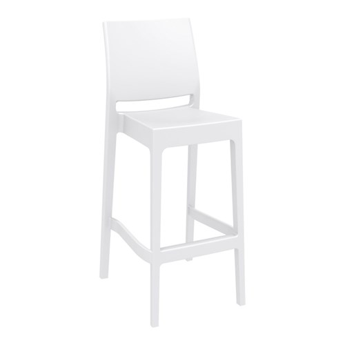 MAYA BAR STOOL 75 WHT 750MM HIGH