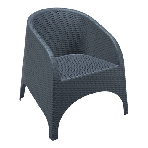 ARUBA ARM CHAIR ANTHRACITE 450MM HIGH