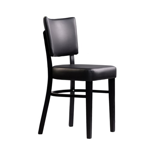 MEMPHIS CHAIR BLK DOLARO VINYL SEAT & BACKREST WENGE H FRAME