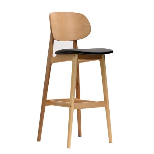 Ban Barstool Trojan Oak Frame Black 1110mm