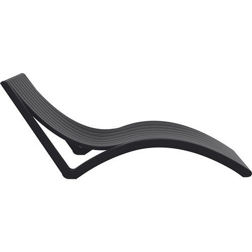 Siesta Slim Sunlounger Black