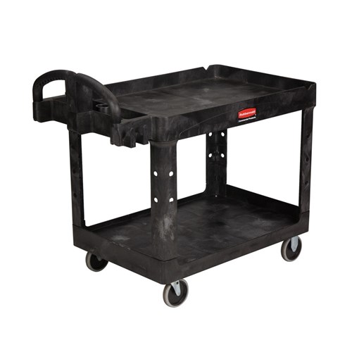 UTILITY TROLLEY 2 TIER H/DUTY 1149X657X845MM 227KG BLK