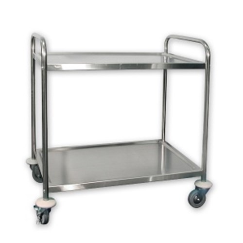 2 Tier Stainless Steel Trolley