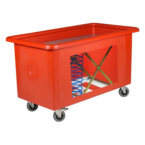 Mobile Tub with Backsaver Red 340L 1030mm